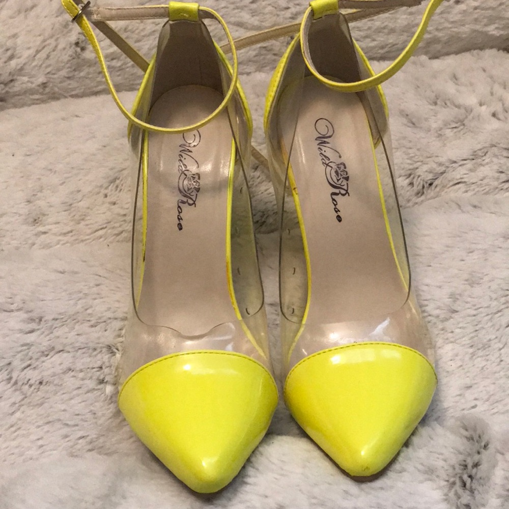 Neon vinyl heels
